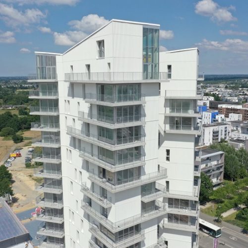 STRUCTURE BETON LOGEMENTS POLE MEDICAL RENNES TOUR 18 ETAGES